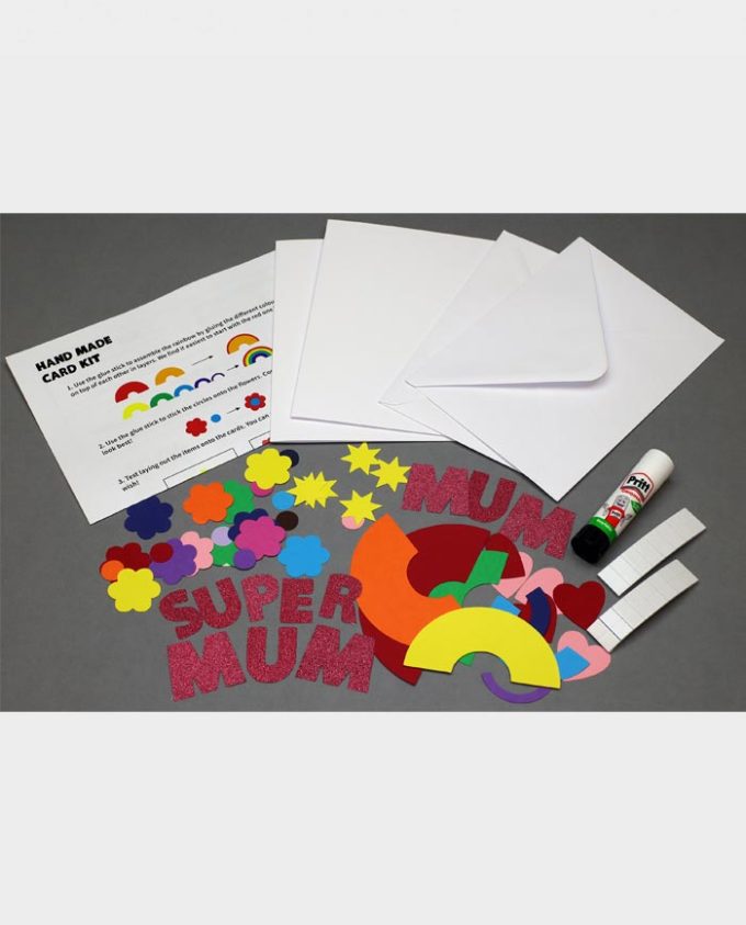 Hand Made Card Kit - Rainbow and Super Mum - Image 4