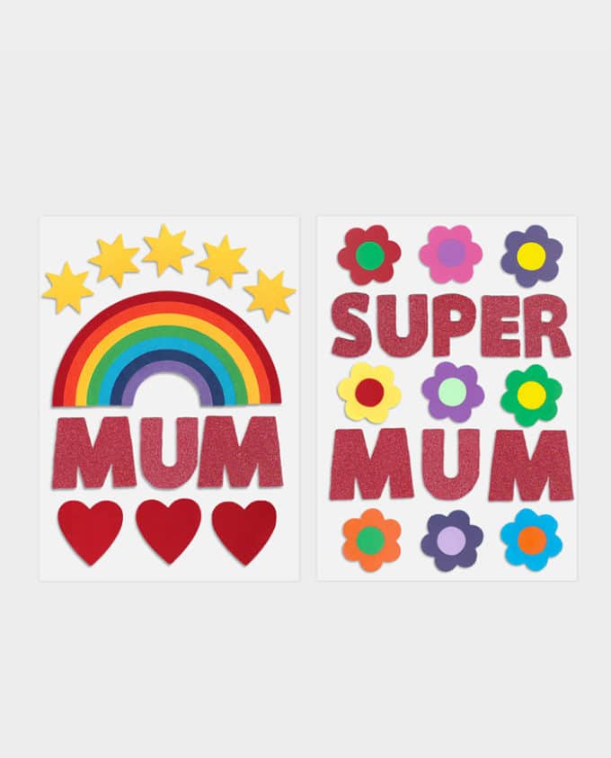 Hand Made Card Kit - Rainbow and Super Mum