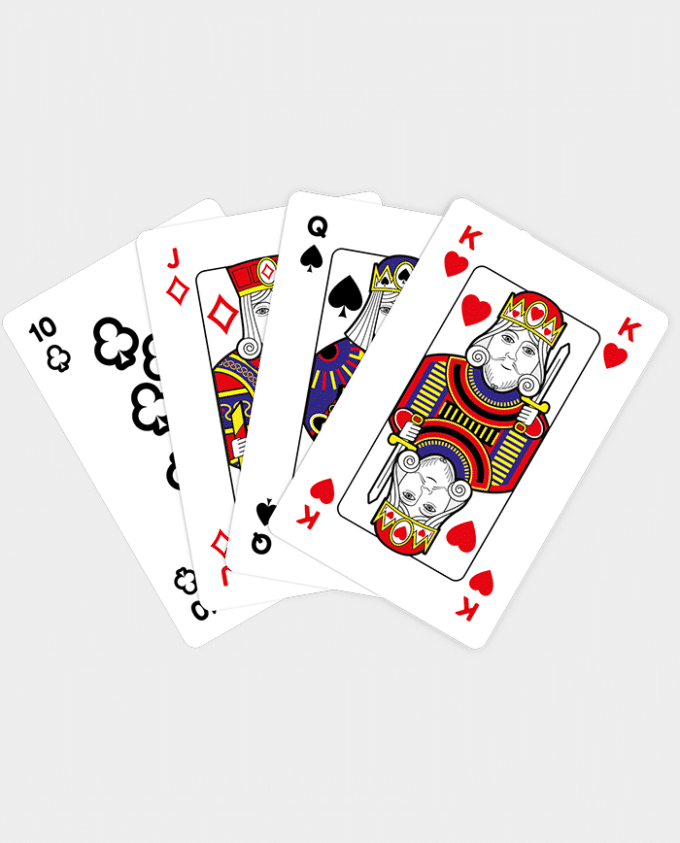 family friendly playing cards 10 jack queen king fanned