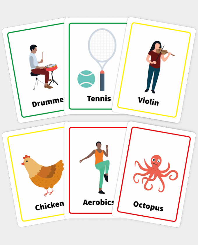 Simple Charades Cards